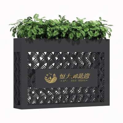 现代花坛花钵3D模型下载